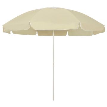 Gossi umbrela de soare de plaja, galben nisipiu, 240 cm