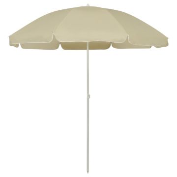 Gossi umbrela de soare de plaja, galben nisipiu, 240 cm