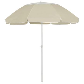 Gossi umbrela de soare de plaja, galben nisipiu, 300 cm