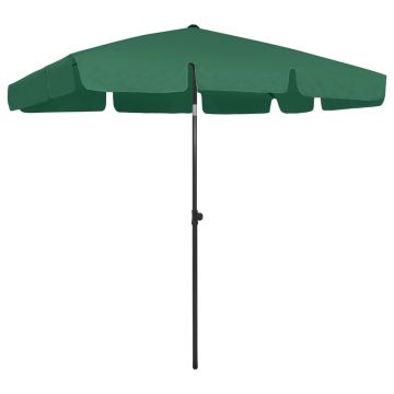 Gossi umbrela de soare de plaja, verde, 200x125 cm