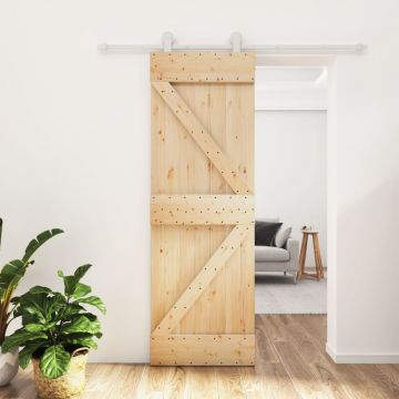 Gossi usa glisanta cu set de feronerie 70x210 cm, lemn masiv de pin
