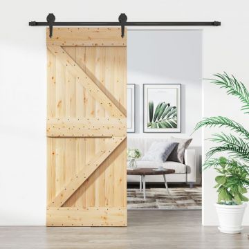 Gossi usa glisanta cu set de feronerie 85x210 cm, lemn masiv de pin
