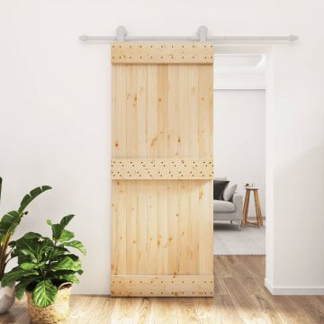Gossi usa glisanta cu set de feronerie 85x210 cm, lemn masiv de pin