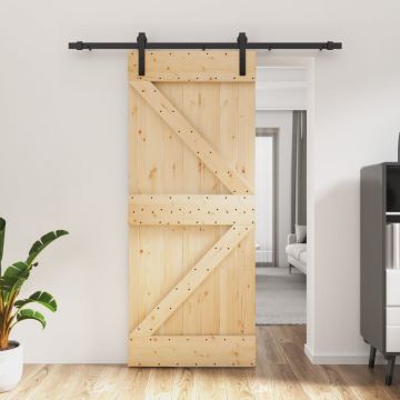 Gossi usa glisanta cu set de feronerie 85x210 cm, lemn masiv de pin