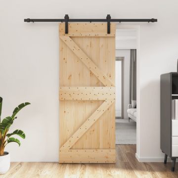 Gossi usa glisanta cu set de feronerie 85x210 cm, lemn masiv de pin