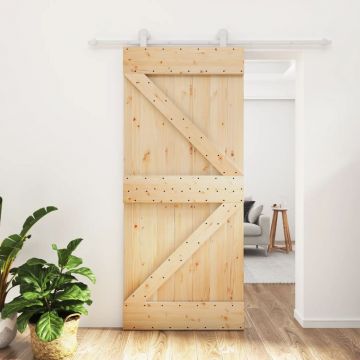 Gossi usa glisanta cu set feronerie, 90x210 cm, lemn masiv de pin