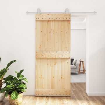 Gossi usa glisanta cu set feronerie, 90x210 cm, lemn masiv de pin