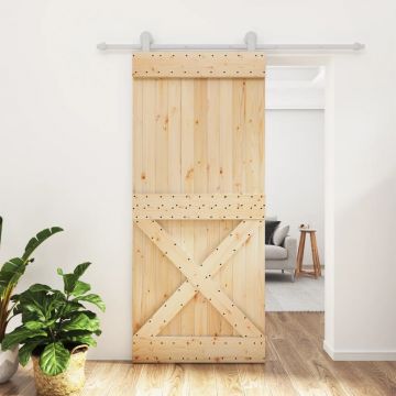 Gossi usa glisanta cu set feronerie, 90x210 cm, lemn masiv de pin