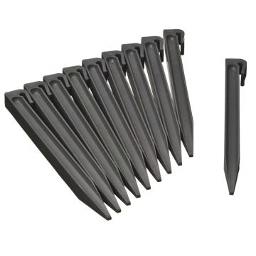 Nature tarusi de fixare pentru gradina, 10 buc., gri