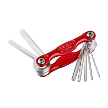 FESTA Set chei Allen 9 piese 1.5-6 mm pliabile, carcasă metalică