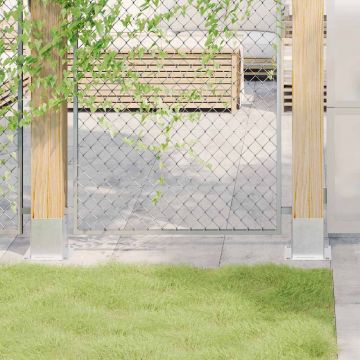 Gossi baze stalp patrate 4 buc argintiu 101x101 mm otel galvanizat