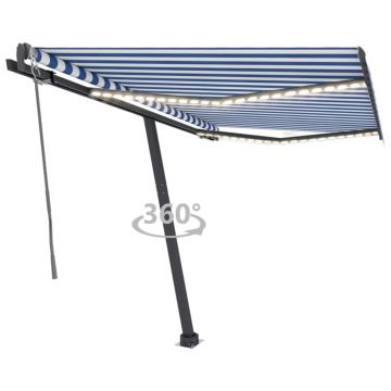 Gossi copertina automata, senzor vant & led, albastru&alb, 300x250 cm
