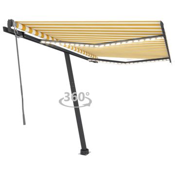 Gossi copertina automata senzor vant & led, galben & alb, 300x250 cm