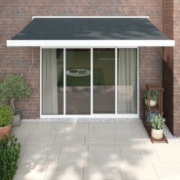 Gossi copertina retractabila, antracit, 3x2,5 m, textil si aluminiu
