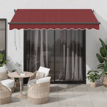 Gossi copertina retractabila automat cu led-uri, visiniu, 350x250 cm