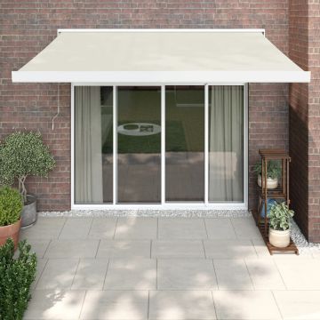 Gossi copertina retractabila, crem, 3x2,5 m, textil si aluminiu