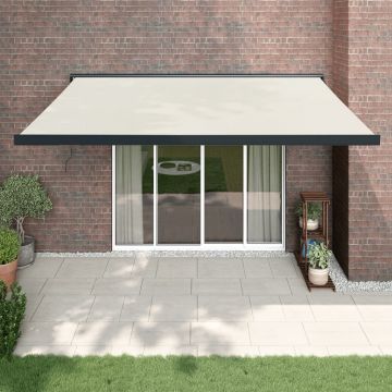 Gossi copertina retractabila, crem, 4x3 m, textil si aluminiu