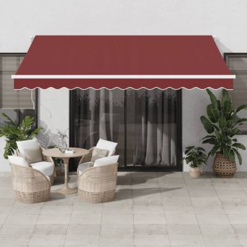 Gossi copertina retractabila manual cu led, visiniu, 400x300 cm