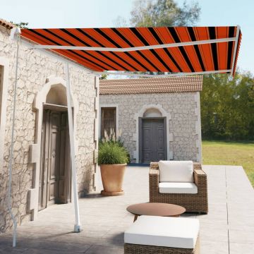 Gossi copertina retractabila manual, portocaliu/maro, 300x250 cm