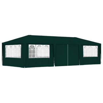 Gossi cort de petrecere profesional pereti laterali verde 4x9m 90g/m2
