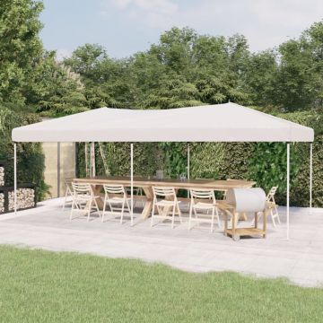 Gossi cort pliabil pentru petreceri, alb, 3x6 m