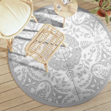 Gossi covor de exterior, arakil gri deschis, Ø160 cm, pp