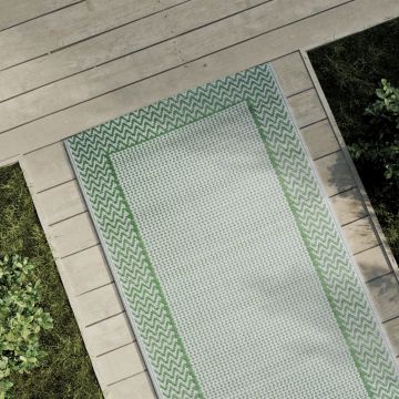 Gossi covor de exterior, arakil verde, 80x250 cm, pp