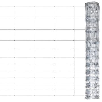 Gossi gard de gradina, argintiu, 50 m, otel galvanizat, 150 cm