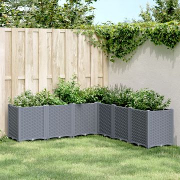 Gossi jardiniera de gradina, gri, 160x160x53 cm, pp