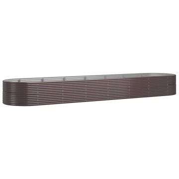 Gossi jardiniera gradina maro 584x140x68 cm otel vopsit electrostatic