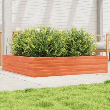 Gossi jardiniera gradina, maro ceruit, 110x110x23 cm, lemn masiv pin