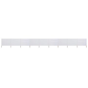 Gossi paravan anti-vant cu 9 panouri, alb nisipiu 1200x160 cm textil