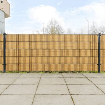 Gossi paravan pentru balcon 10 buc. maro deschis 255x19 cm poliratan
