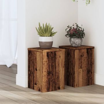 Gossi suporturi de plante 2 buc. lemn vechi 20x20x30cm lemn prelucrat