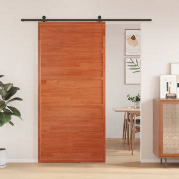 Gossi usa de hambar, maro ceruit, 100x208 cm, lemn masiv de pin