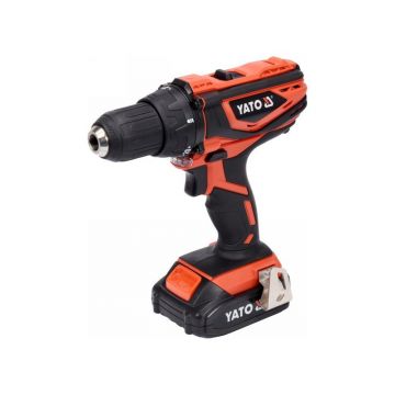 Mașină de găurit fără fir YATO 40 Nm 18 V Li-Ion (1 x acumulator 2.0 Ah + încărcător)