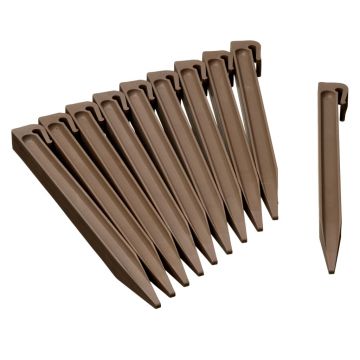 Nature tarusi de fixare pentru gradina, 10 buc., gri taupe