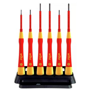Set 6 surubelnite izolate de precizie PicoFinish cu suport, Wiha 42989 Set 6 surubelnite izolate de precizie PicoFinish cu suport, Wiha 42989