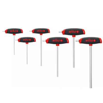 Set chei imbus hexagonale cu maner T ComfortGrip, 6 piese - Wiha 45620 Set chei imbus hexagonale cu maner T ComfortGrip, 6 piese - Wiha 45620
