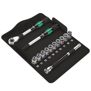 Set cheie cu clichet si tubulare, 13 piese 8006 SC1 Zyklop Hybrid - Wera 05004090001