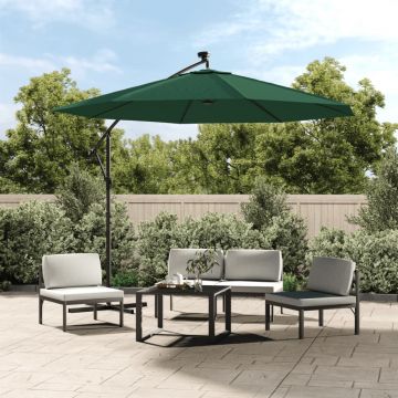 Vida xl panza de schimb umbrela de soare consola, verde, 350 cm
