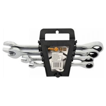 VOREL Set cheie stea cu clichet 4 piese (10-19 mm) CrV