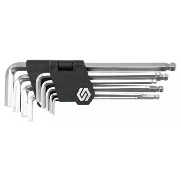 VOREL Set de chei Allen cu cap sferic 9 piese 2,5-10 mm