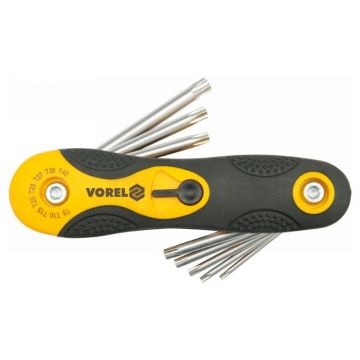 VOREL Set de chei Torx 8 piese T9-T40