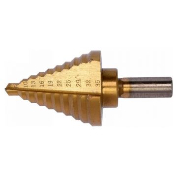 YATO Burghiu cu trepte 6-35 mm 10 trepte HSS titan-nitrură