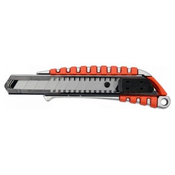 YATO Cuțit cu lamă frangibilă 18 mm cu carcasă metalică