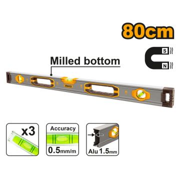 Boloboc 80cm Magnetic Industrial INGCO HSL38080M