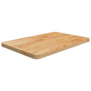 Gossi blat de baie, maro deschis, 60x40x2,5 cm, lemn masiv tratat