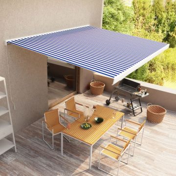 Gossi copertina manuala tip caseta, albastru si alb, 450 x 300 cm