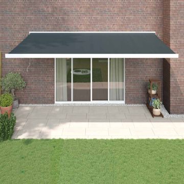 Gossi copertina retractabila, antracit, 5x3 m, textil si aluminiu